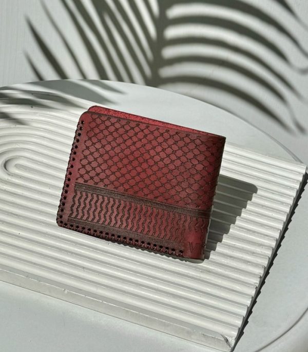 Maroon Palestine wallet